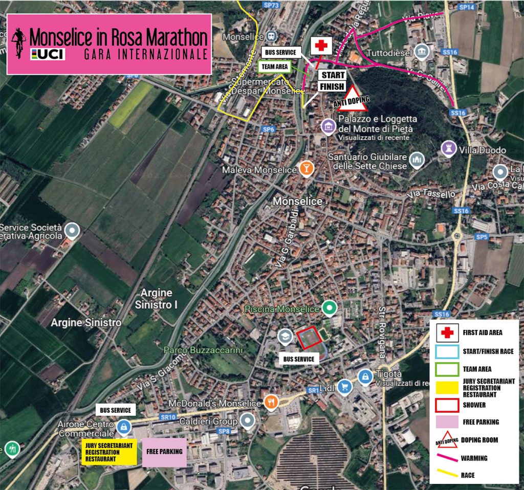 Mappa Monselice in Rosa - City lap